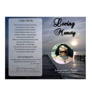 Editable Funeral Program Templates Print Memorial Pamphlets Funeral