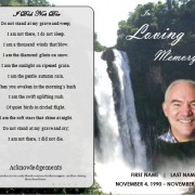waterfall obituary program template