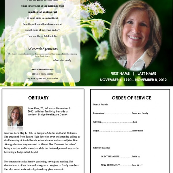 Butterfly Memorial Program