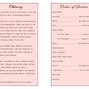 Floral Obituary Template