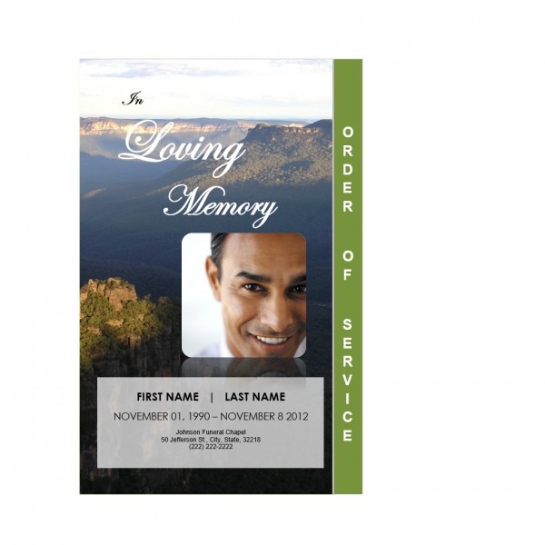 2 page funeral program template