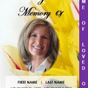Printable 2 Page Graduated Floral Funeral Template