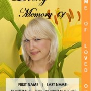 Printable 2 Page Graduated Floral Memorial Service Template