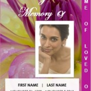 2 Page Graduated Floral Funeral Service Template