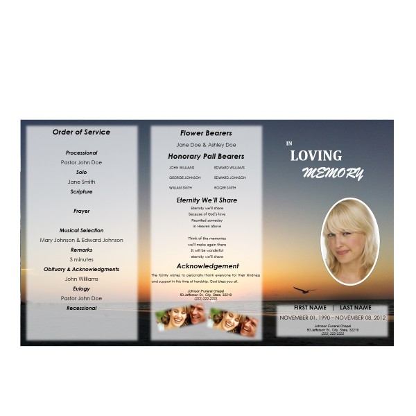 trifold funeral programs