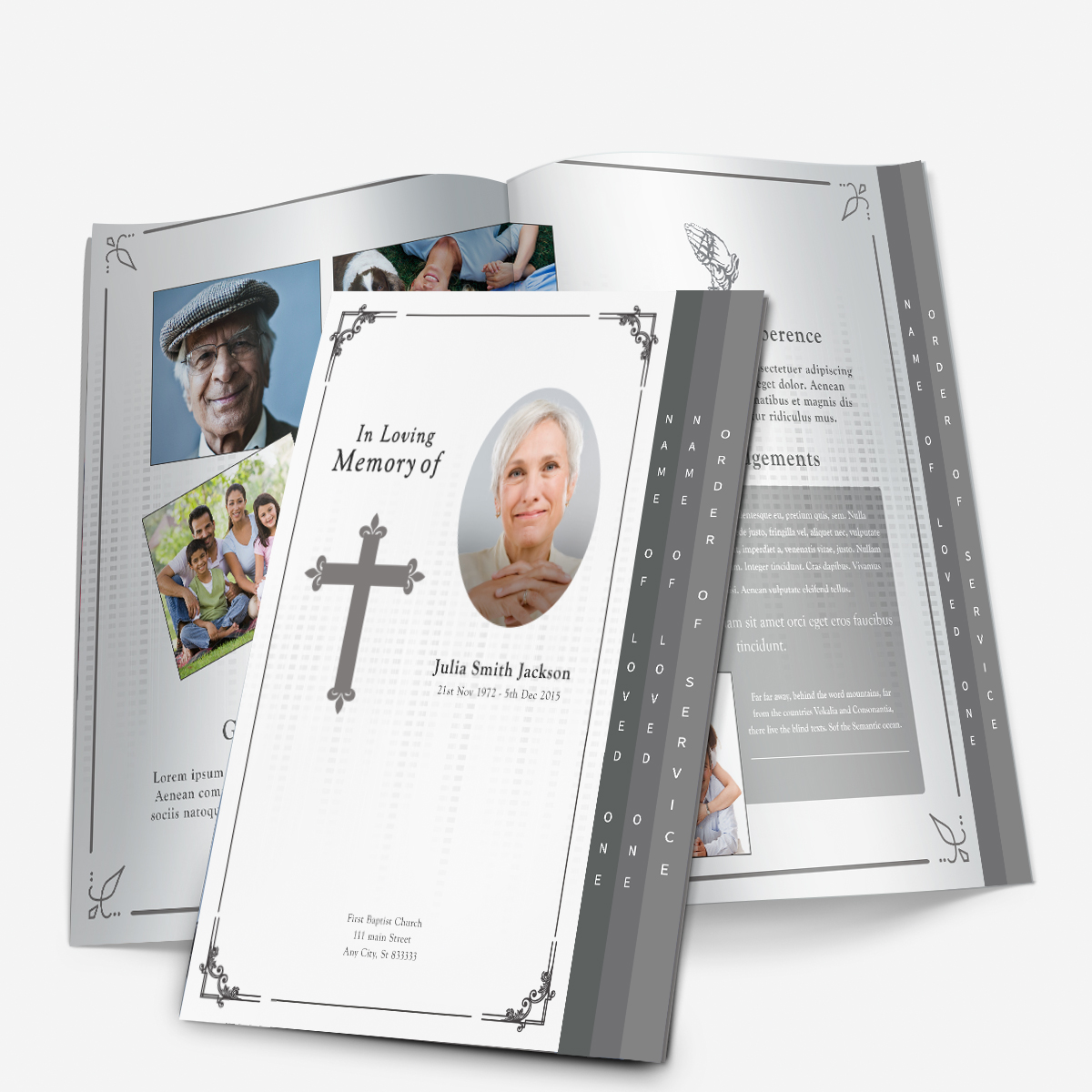 funeral program template for download