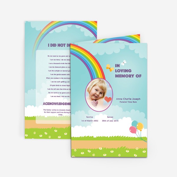 funeral cards for baby